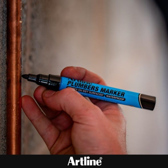 ปากกาเคมีช่างประปา ARTLINE EKPR-PLM หัวกลม 1.5 มม. สีดำ_4